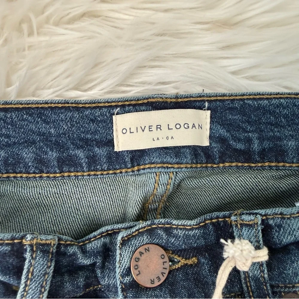 Oliver Logan NWT Straight Leg Chester Jeans in Dark Blue Wash - Size 24/00 - Picture 6 of 6